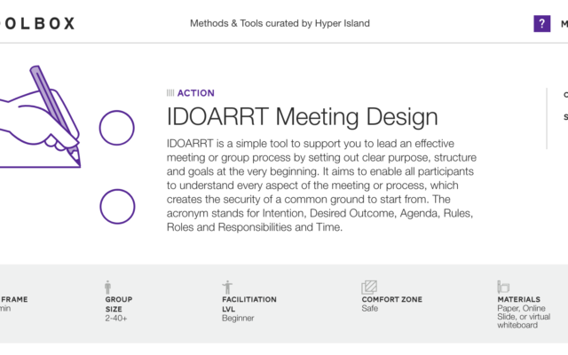 IDOARRT Meeting Design